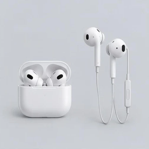 AirPods & EarPods — illustrative category artwork, not official photography
